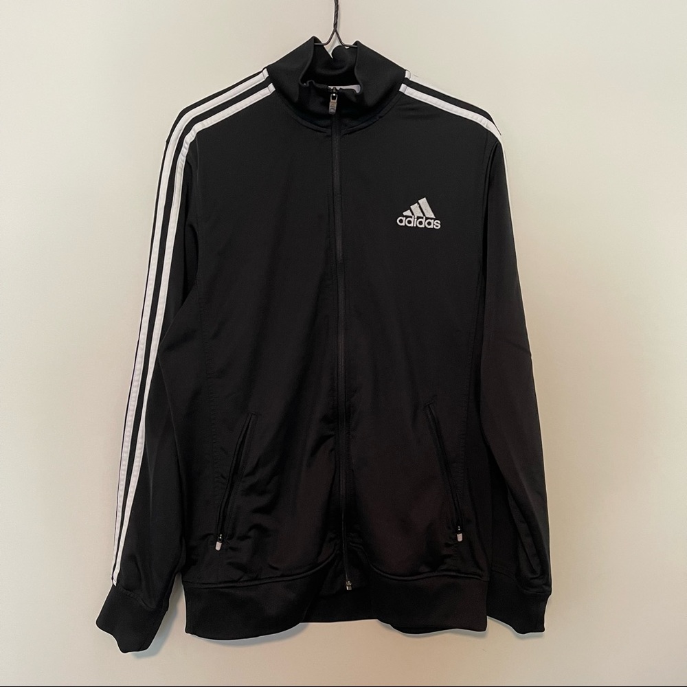 Adidas Mens black full-zip jacket size large